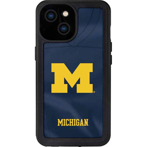 University of Michigan Blue Jersey iPhone 15 Waterproof Case